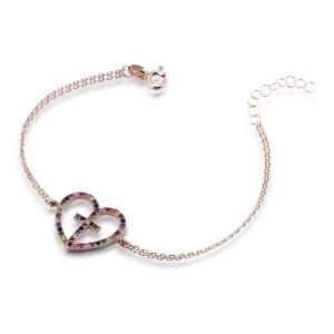 Bracciale Coveri cuore + croce  (mod.8053626884488)
