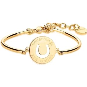 Bracciale Brosway Chakra in acciaio dorato con ferro di cavallo