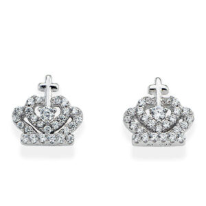 orecchini a corona in argento 925