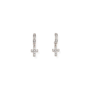 orecchini amen con croce in argento