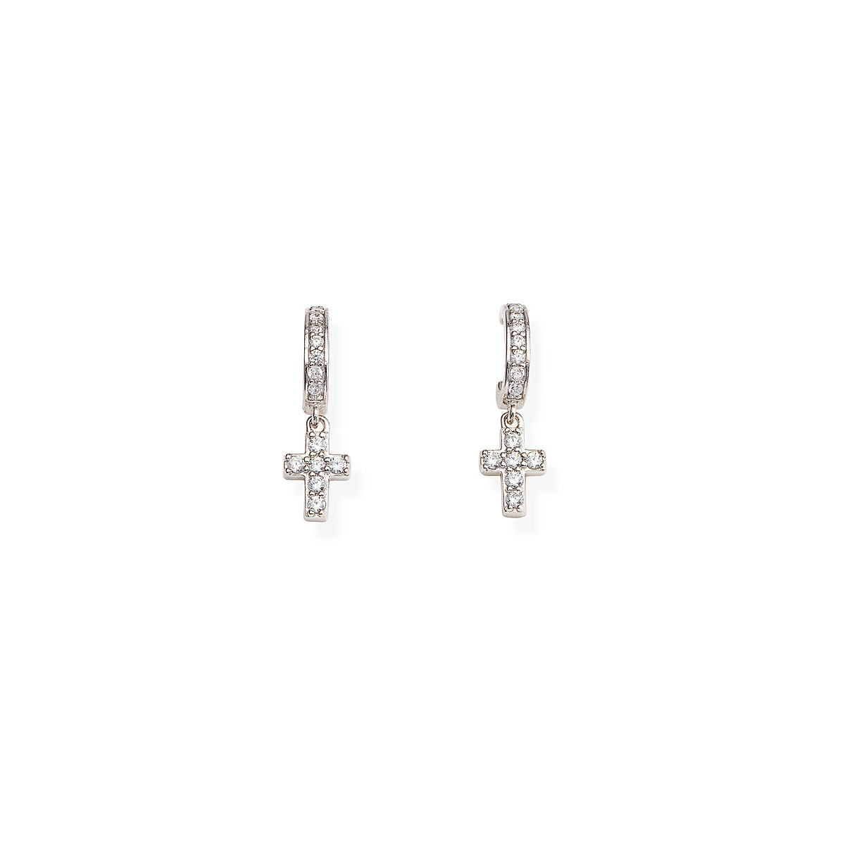 orecchini amen con croce in argento