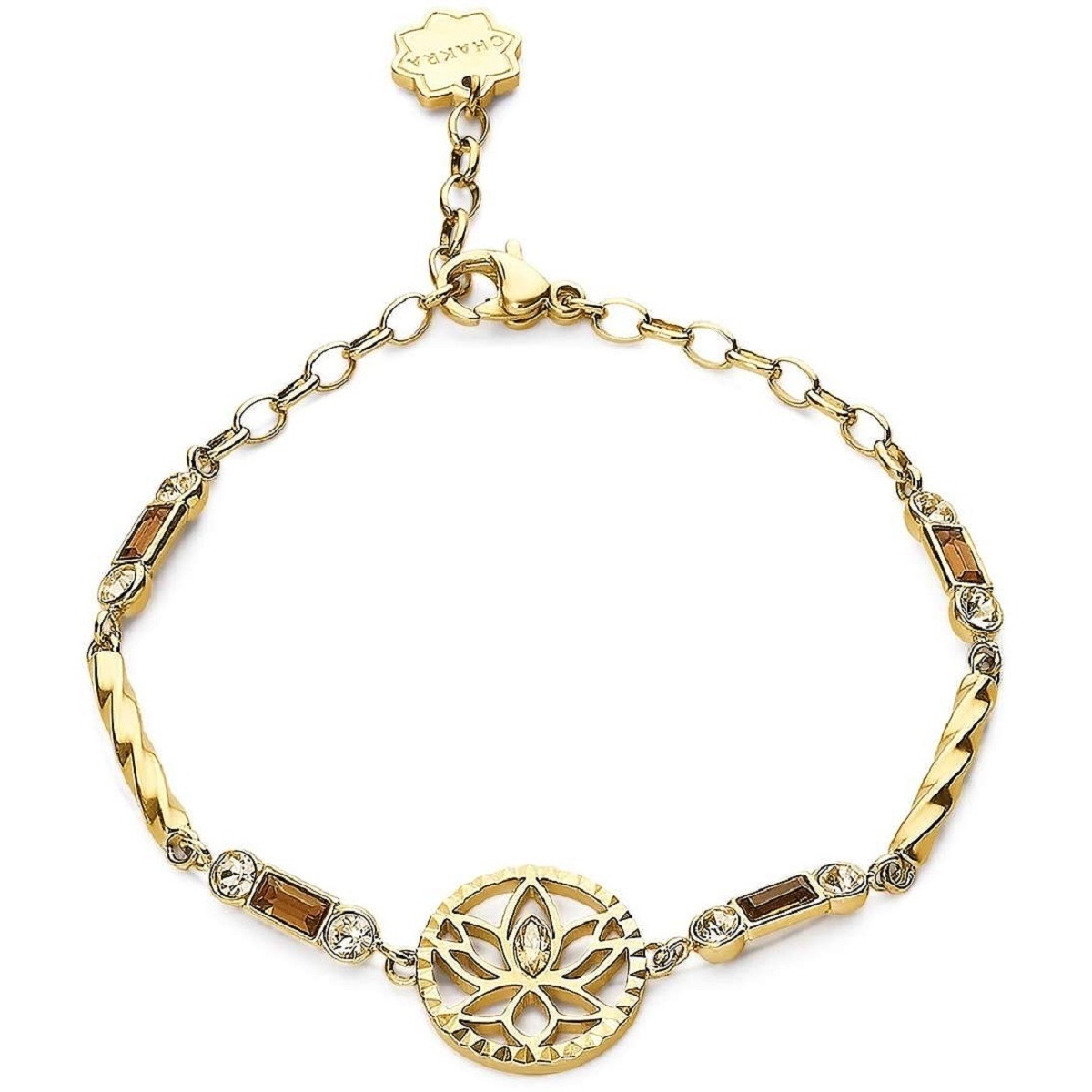 Bracciale Brosway Chakra Fiore di Loto in acciaio PVD oro