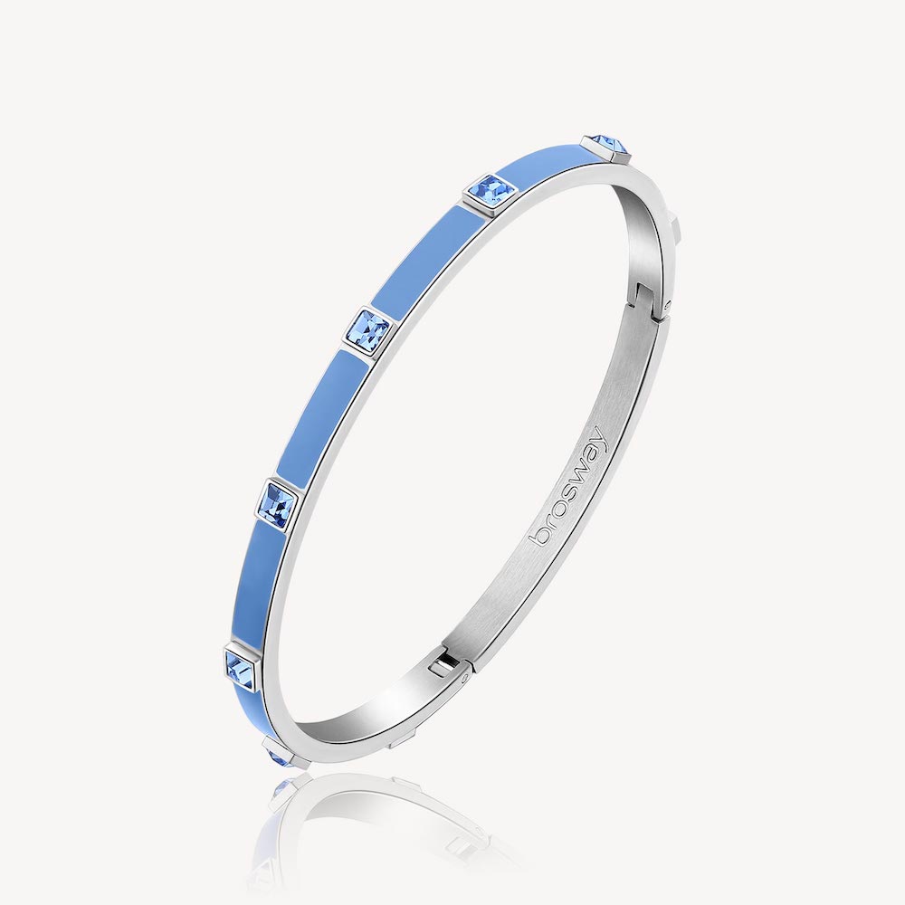 BRACCIALE RIGIDO WITH YOU SILVER/AZZURRO (mod.8053851542870)