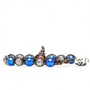 Bracciale Tamashii ruota della preghiera agata blu (mod.2100000058303)