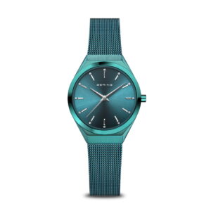 Orologio da donna Bering Ultra Slim 18729-888 con cassa e bracciale in acciaio verde