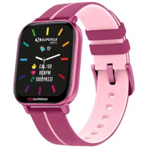 Smartwatch Superga SW-STC007 in rosa/fucsia con display a colori e cinturino in silicone