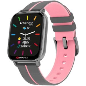 Smartwatch Superga SW-STC008 con cinturino grigio e rosa