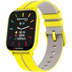 Smartwatch Superga SW-STC010 con cinturino giallo fluo/grigio