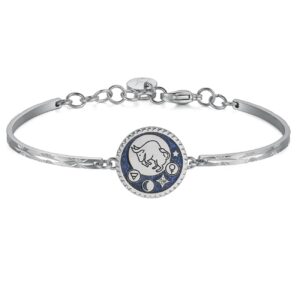 Bracciale Brosway Chakra con simbolo zodiacale del Toro. Elegante e simbolico, con charm centrale decorato e regolabile al polso.