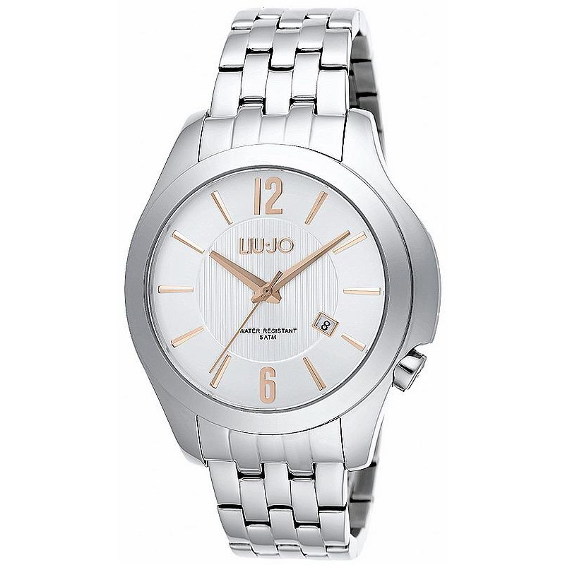 Orologio da uomo Liu Jo TLJ964 con cassa da 42 mm in acciaio inox, quadrante argentato e cinturino in acciaio