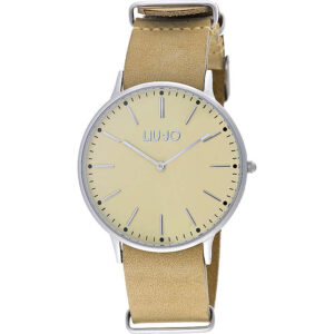 Orologio da uomo Liu Jo TLJ967 con cassa da 41 mm in acciaio inox, quadrante beige e cinturino in pelle