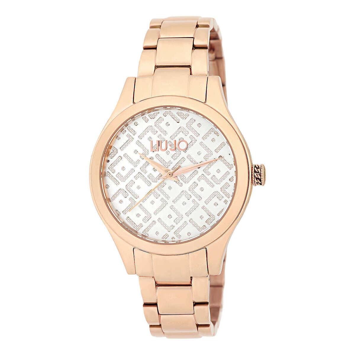 Orologio Liu Jo TLJ1611 da donna, in acciaio oro rosa con quadrante decorato da cristalli e logo