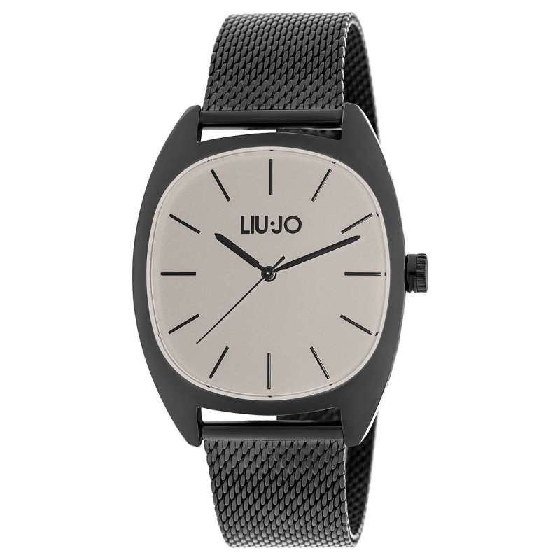 Orologio da uomo Liu Jo TLJ1266 con cassa nera e cinturino in maglia milanese.