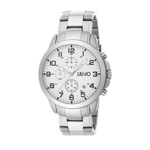 Orologio da uomo Liu Jo TLJ1159 con cassa in acciaio da 44 mm, quadrante nero e cinturino in silicone