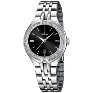 Orologio Festina F16867/2 Collezione Mademoiselle, in acciaio con quadrante nero