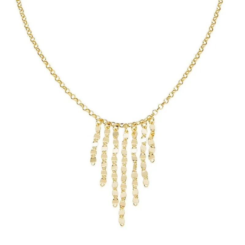 Collana Amen Elegance in Argento 925 placcato oro giallo: raffinata cascata a chandelier per un look sofisticato.