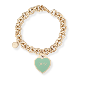 Bracciale Con Cuore Verde Acqua collezione "Paint" (mod.8056479453351)