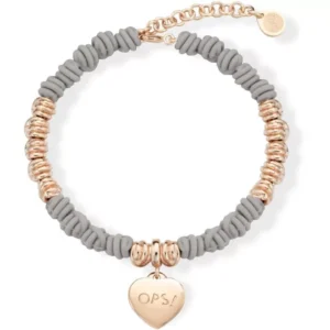 Bracciale Con Cuore Rosé e Grigio collezione Nodi Lux (mod.8056479456390)