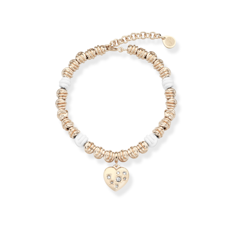 Bracciale Con Cuore Rosé e Bianco collezione Nodi Lux Crystal (mod.8056479456420)