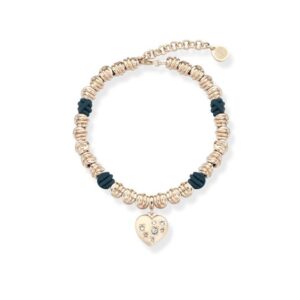 Bracciale Con Cuore Rosé e Blu collezione Nodi Lux Crystal (mod.8056479457175)