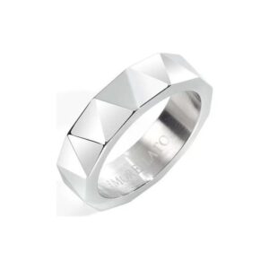 Anello Morellato SSI02023 in acciaio con finitura sfaccettata. Minimal, moderno e ricco di significato.