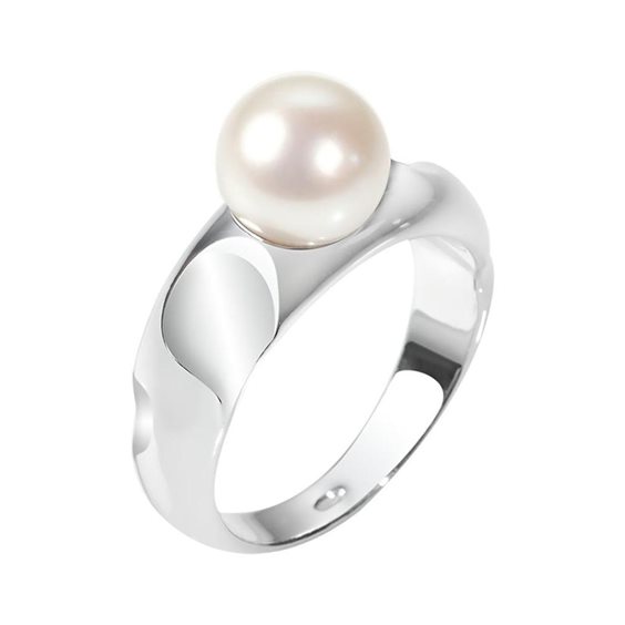 Anello Morellato Perla in acciaio con elegante perla bianca. Un gioiello classico dal fascino intramontabile.