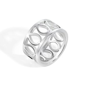 Anello Morellato SYB06014 in acciaio con traforo elegante a goccia. Design leggero, moderno e ricco di personalità.