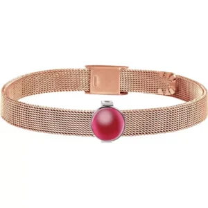 Bracciale Morellato con maglia milanese e pietra rossa: un tocco di passione e stile in ogni look.