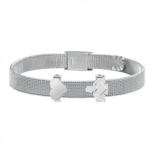 Bracciale Morellato in acciaio maglia mesh con charm simbolici: uno stile essenziale che racconta emozioni autentiche.
