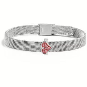 Bracciale Morellato in acciaio con charm cuore rosso: un simbolo d’amore da portare sempre con sé. 