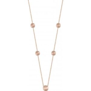 Collana lunga Morellato SAKK99 in acciaio oro rosa con pietre cat eye rosa cipria. Eleganza minimal e femminile, lunghezza 80 cm