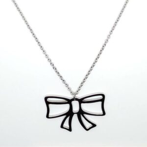 Collana Morellato SYS03 con elegante fiocco in acciaio nero. Un accessorio chic della collezione Lady per uno stile unico e deciso!