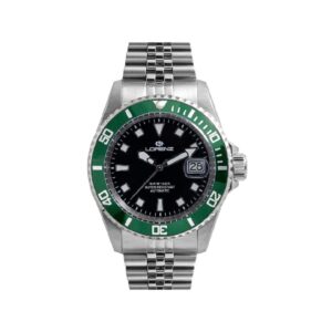 Orologio Lorenz Subacqueo Automatico – Lunetta Verde e Cinturino Jubilee (mod.026121CC)