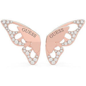 Orecchini GUESS a Forma di Ali di Farfalla Rosè con Cristalli (mod.7618483801132)