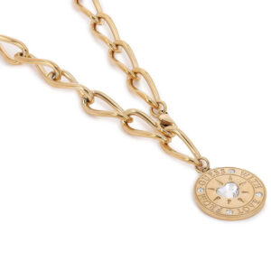 Collana GUESS Dorata "From GUESS With Love" con Pendente e Cristalli (mod.7618483801910)