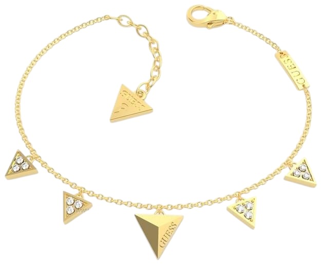 Bracciale GUESS dorato con charm a triangolo (mod.7618483813784)