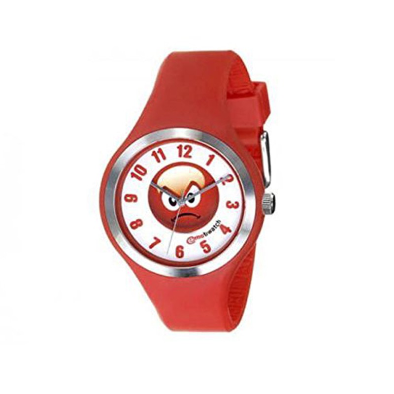 Orologio Emoticon Rosso Arrabbiato – Cinturino in Silicone Morbido (mod.8034105941069)