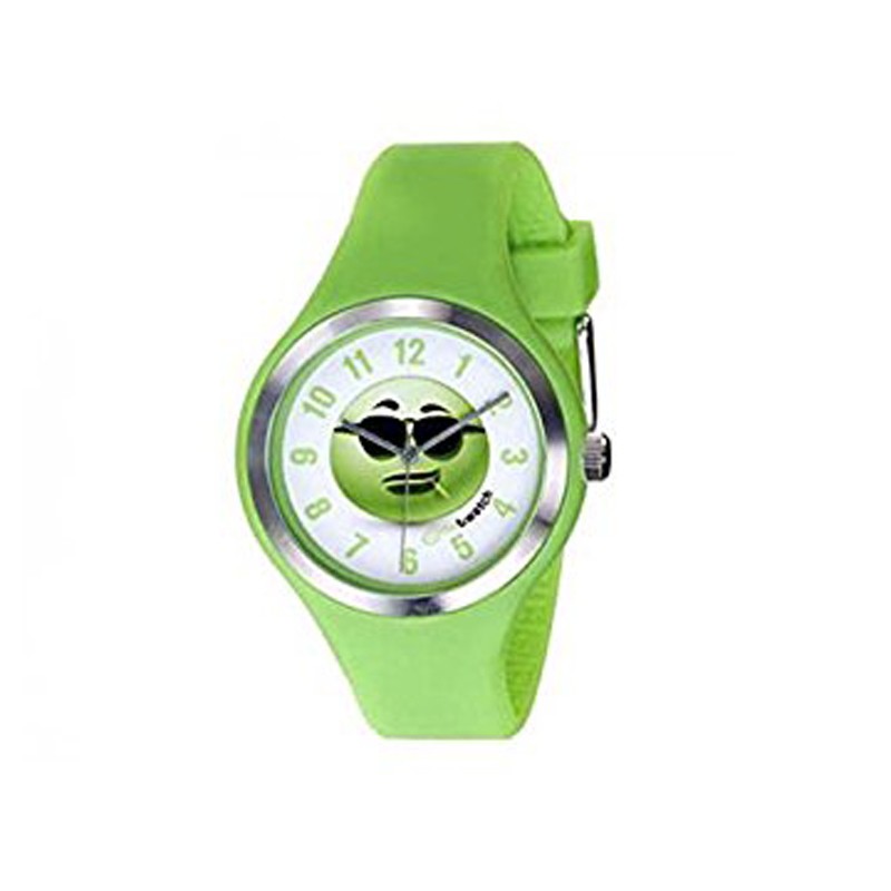 Orologio Emoticon Verde con Occhiali da Sole – Cinturino in Silicone (mod.8034105941076)