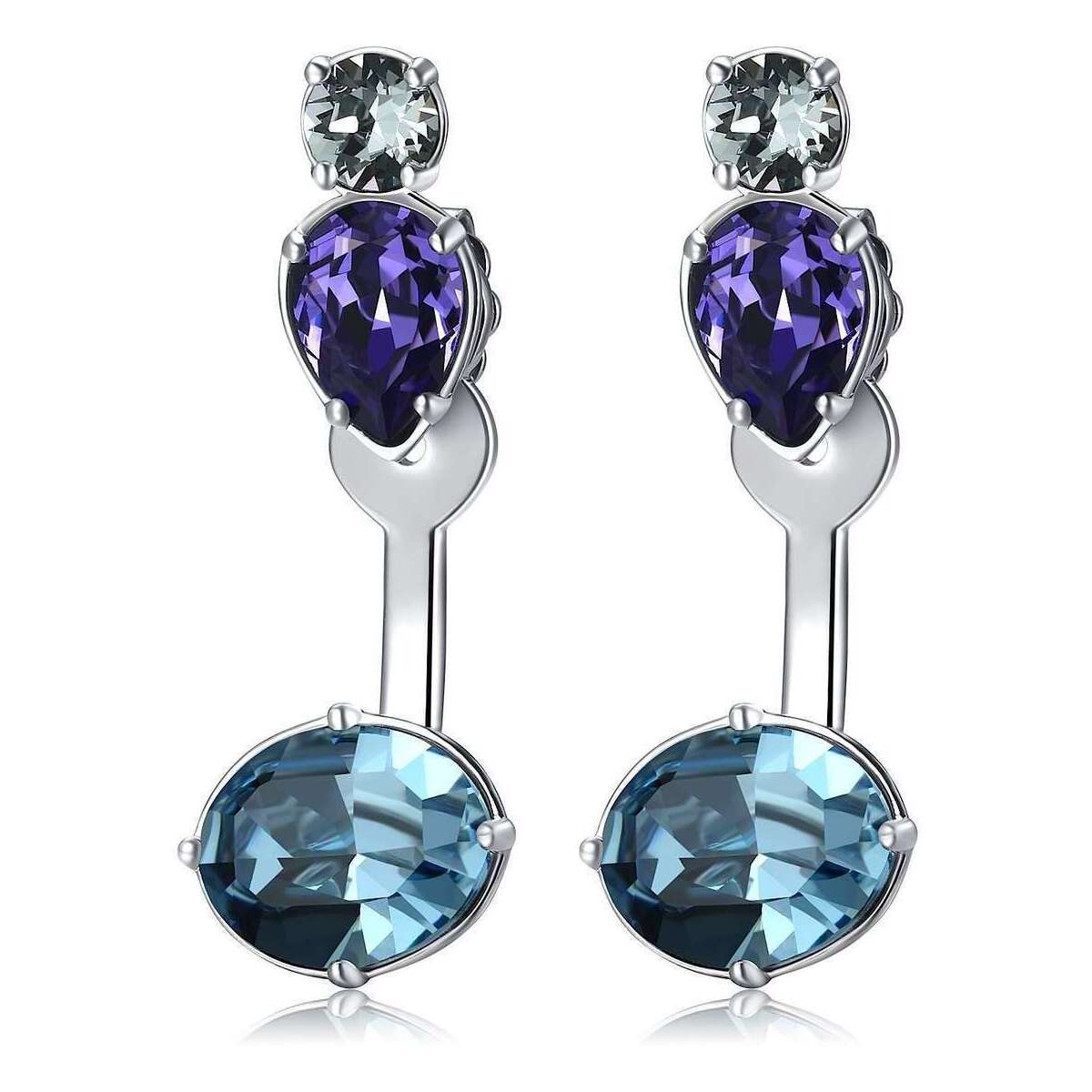 Orecchini Brosway Affinity BFF27 in acciaio con cristalli colorati.