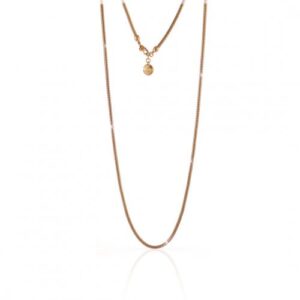 Collana Unoaerre in bronzo rosato con catena snake e finitura lucida.