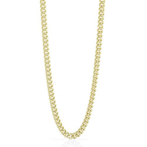 Collana Unoaerre unisex in bronzo dorato con maglia groumette.