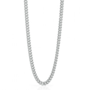 Collana Unoaerre unisex in bronzo rodiato con maglia groumette.