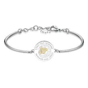 Bracciale Brosway Chakra con charm "Call me queen" e ape dorata.