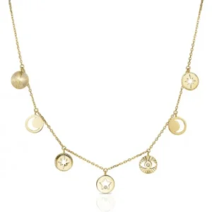 Un viaggio tra luna, stelle e simboli cosmici: la collana Brosway BAH02 unisce eleganza e mistero in un design raffinato e simbolico.