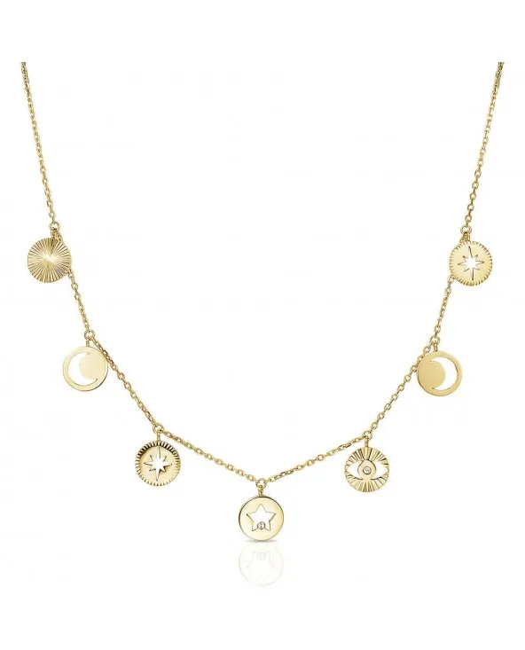 Un viaggio tra luna, stelle e simboli cosmici: la collana Brosway BAH02 unisce eleganza e mistero in un design raffinato e simbolico.