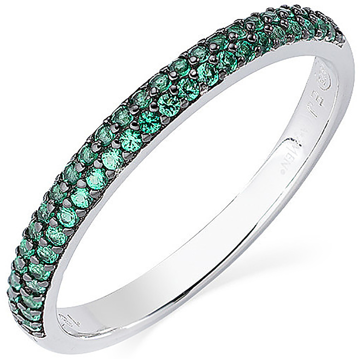 Un tocco di luce e natura al tuo stile con l’anello Amen Rainbow RPABVE. In Argento 925 con zirconi verdi a tripla fila