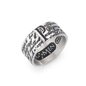 anello Amen Padre Nostro in argento 925