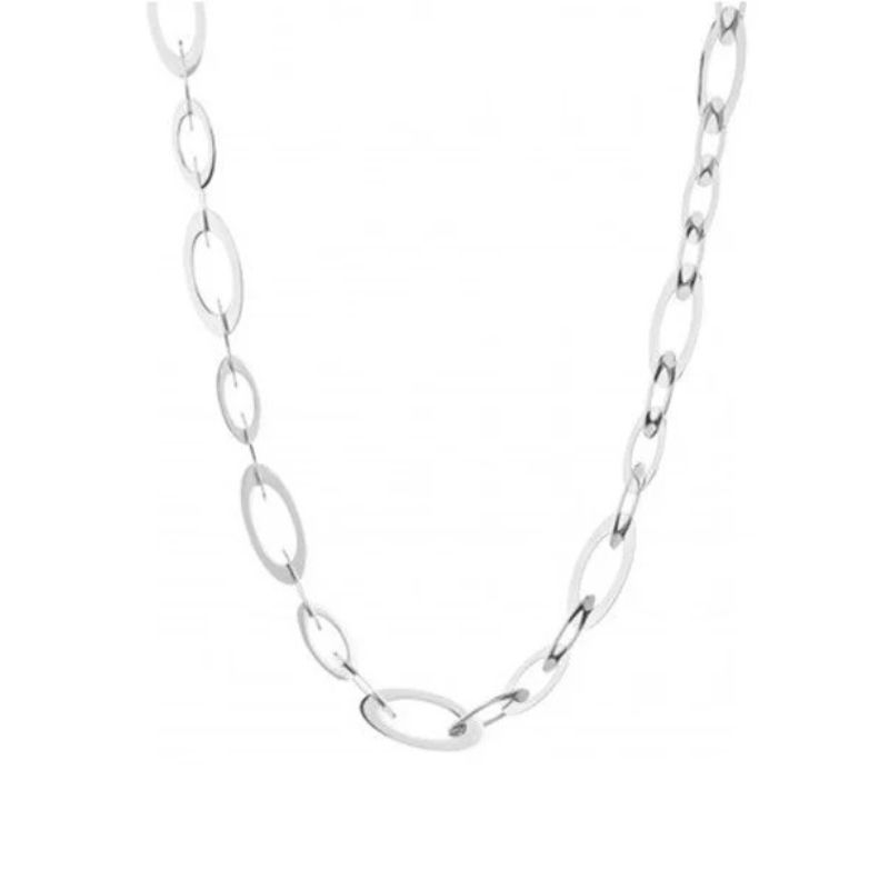 Una collana moderna e versatile firmata Liu Jo, con grandi maglie ovali in acciaio lucido. Eleganza minimale per ogni occasione.