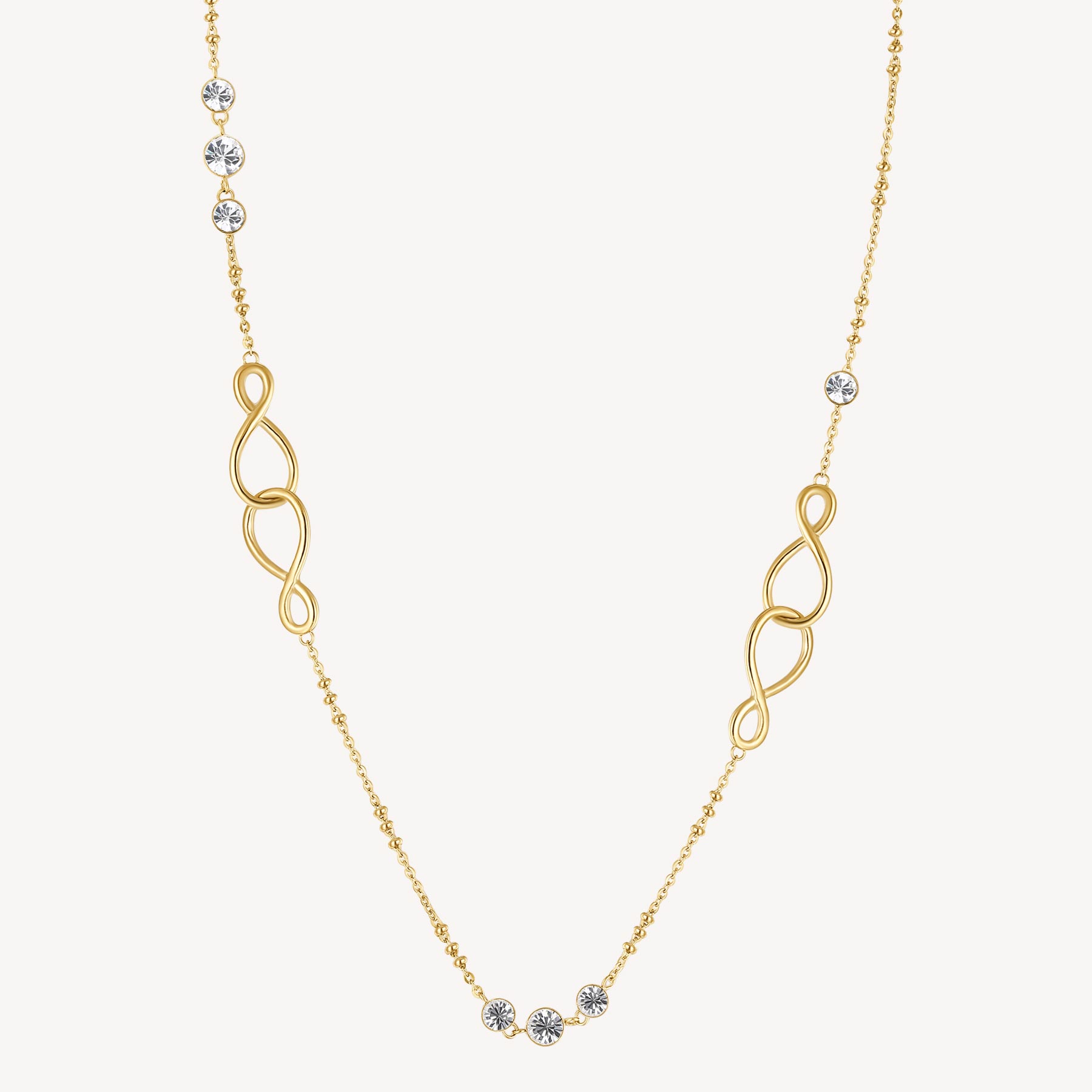 Un’eleganza senza tempo prende forma nella collana Brosway: un gioiello dorato con cristalli e dettagli intrecciati, perfetto per chi ama distinguersi