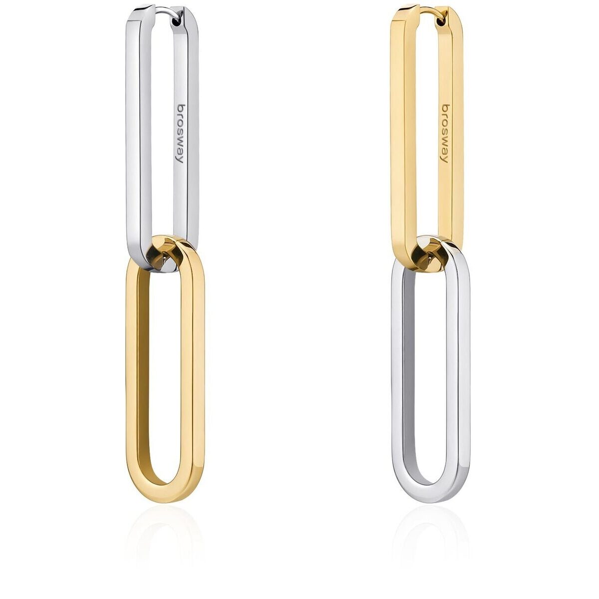 orecchini Brosway BEH21 della collezione Emphasis uniscono acciaio lucido